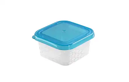 POJEMNIK DO ŻYWNOŚCI KWADRATOWY BLUE BOX 9,5X9,5CM 0,25L