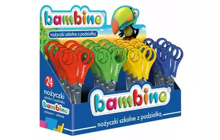 BAMBINO Mini Zoo nożyczki szkolne z podziałką 1szt