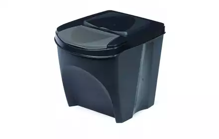 Kosz do segregacji odpadów śmieci 25l antracyt  IKWB20-S433