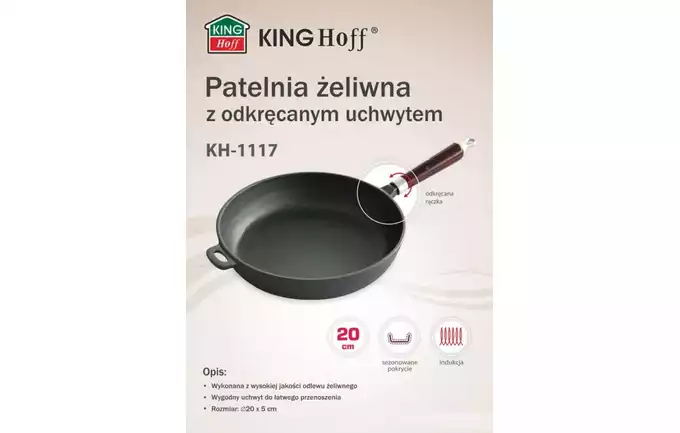 PATELNIA ŻELIWNA 20CM KH-1117    