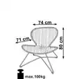 Krzesło Halmar Troy rattan syntetyczny ogrodowe