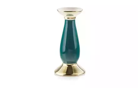 Świecznik ceramiczny Emerald Gold&amp;Green 32 cm 31.138.32 Polnix
