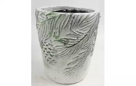 DONICA ceramiczna wzory Liście Szyszki 19,5x22,5cm
