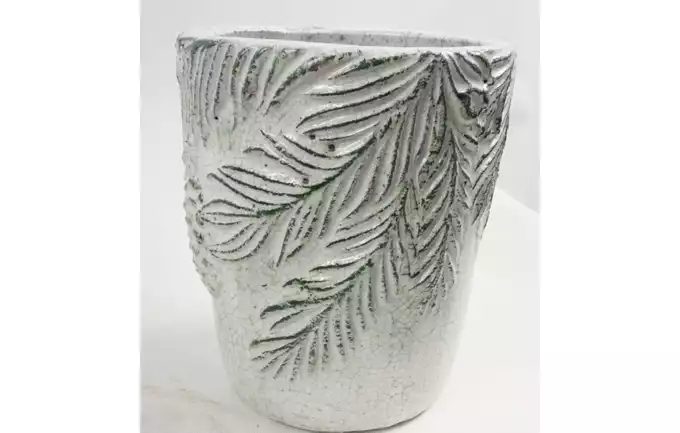 DONICA ceramiczna wzory Liście Szyszki 19,5x22,5cm
