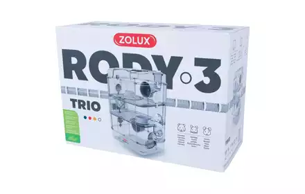 Klatka Rody 3 Trio biała małe gryzonie chomik 206022 Zolux
