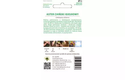 Aster chiński igiełkowy fioletowy 1g Legutko GRC1