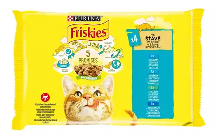 Karma mokra dla kota mix rybny w sosie 4x85g Friskies Purina