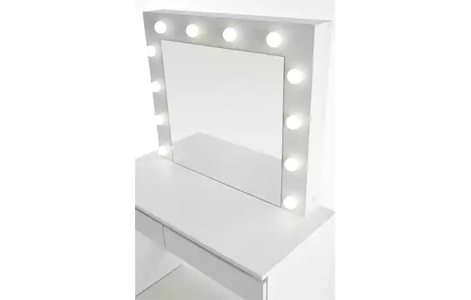 Toaletka Halmar Hollywood biała z oświetleniem 