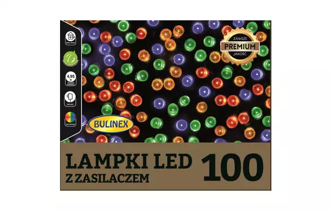 LAMPKI LED 100L Z ZASILACZEM MULTIKOLOR 13-111 BULINEX