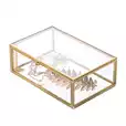 Szkatułka szklana Golden Honey 15x10cm prostokątna Altom