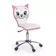 Fotel obrotowy Halmar Kitty 2 biały / różowy dziecięcy kotek