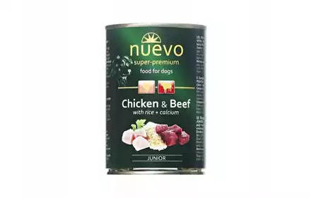 Karma Nuevo Junior Chicken Beef 400g karma mokra dla psa kurczak z wołowiną