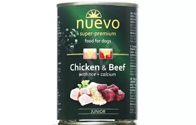 Nuevo Junior Chicken Beef karma mokra dla psów kurczak z wołowiną 800g 95014