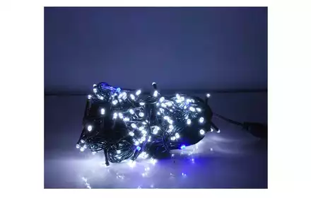 Lampki choinkowe 200LED zimne białe + flash niebieski LXLED03 20m