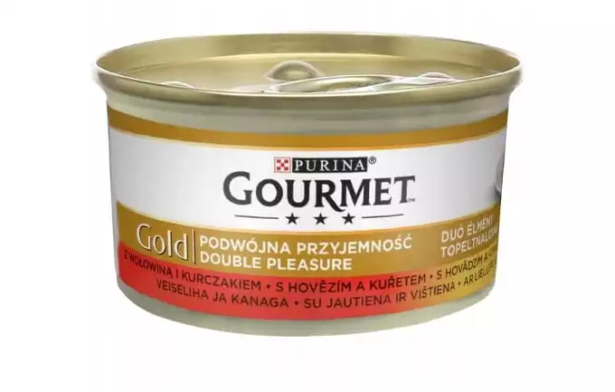 Purina Gourmet Gold Duo wołowina i kura karma mokra dla kotów 85g 12350354
