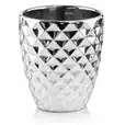 Doniczka Moon Diamond Pot Silver Ceramiczna Srebrna 14 Cm 01.012.14 Polnix