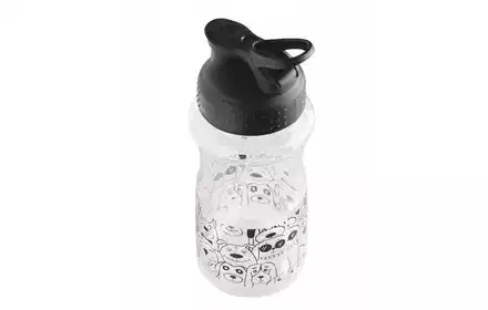 Bidon butelka plastikowa na wodę dla dzieci Pies zwierzaki czarna 500ml 020702767 AltomDesign