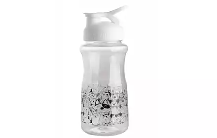 Bidon butelka plastikowa biała na wodę dla dzieci Kot zwierzaki 500ml 020702766 AltomDesign