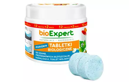BIOEXPERT tabletki biologiczne do szamb, kanalizacji 12+2szt GRATIS
