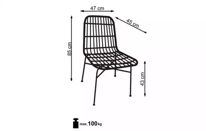 Krzesło Halmar K401 rattan syntetyczny