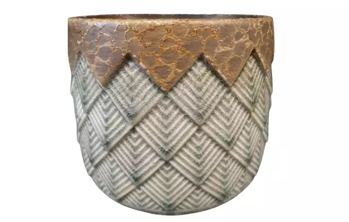 Osłonka Ceramiczna Ozdobna Brąz 15x13cm C30-05 Cieślak
