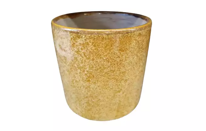 Osłonka Cylinder Ceramiczny Musztardowy 16,5x16cm E70-41 Cieślak