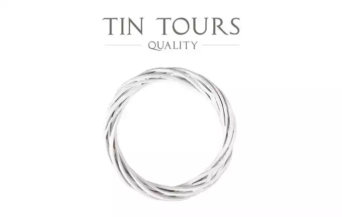 Wianek Wiklinowy Dekoracyjny Biały 15cm Tin Tours
