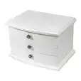 Art-pol szkatułka biała drewniana z 3 szufladami 15x22,5x16 cm