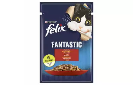 Purina Felix Fantastic wołowina w galaretce karma mokra dla kotów 85g 12448790