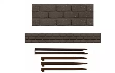 Obrzeże ogrodowe trawnikowe Bricks brązowe 15x120cm 3szpilki+łączniki EU5000060 Multy Home