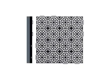 Kratka ażurowa ogrodowa trawnikowa Mosaic czarna 40x40cm IAK401-S411 Prosperplast