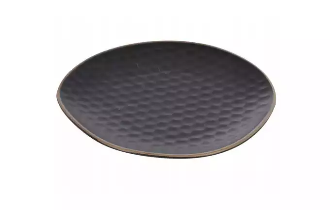 Talerz Deserowy Czarny Ceramiczny Płytki 20cm Excellent Houseware