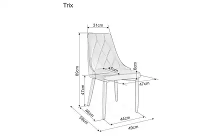 Krzesło Signal Trix velvet czarny bluvel 19