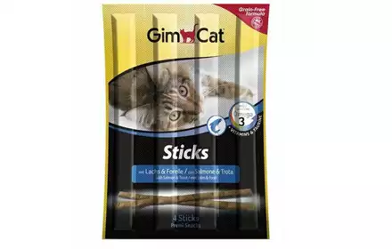 GimCat przysmak dla kotów Stick kabanosy łosoś pstrąg