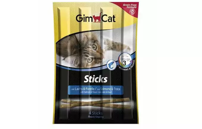 Gimcat Przysmak Dla Kotów Stick Kabanosy Łosoś Pstrąg