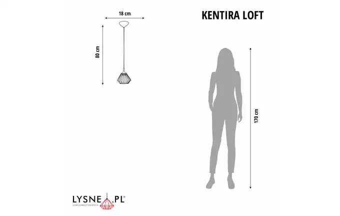 Lampa sufitowa Kenitra Loft miedziano/biała Lysne