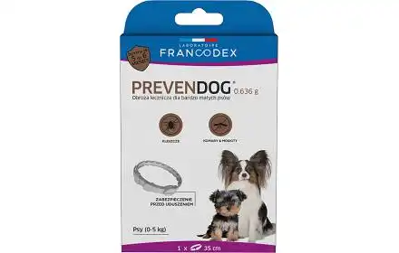 Francodex obroża biobójcza PREVENDOG 35 cm dla bardzo małych psów do 5 kg 1 szt. FR179190