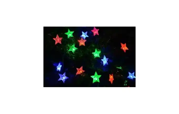 Gwiazdy 30 Led oświetlenie dekoracyjne świąteczne multikolor 10-721 Bulinex
