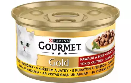 Purina Gourmet Gold kurczak i wątróbka w sosie karma mokra dla kotów 85g