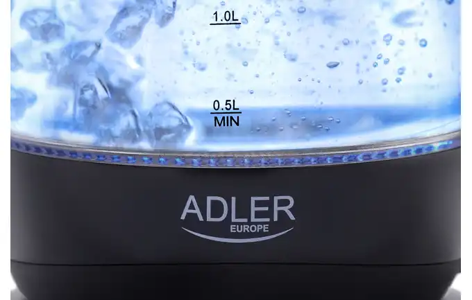 Czajnik elektryczny szklany czarny 1,5l AD1224 Adler