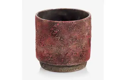 Doniczka ceramiczna cylinder czerwony Polnix 05.282.14