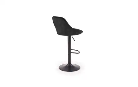 Hoker krzesło barowe velvetowe czarne H101 V-CH-H/101-CZARNY Halmar