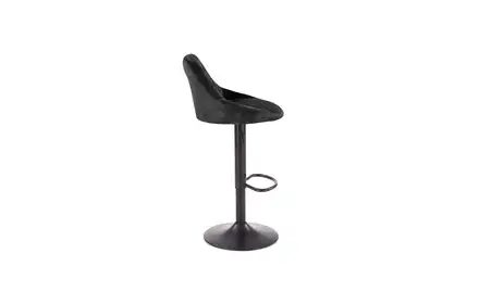 Hoker krzesło barowe velvetowe czarne H101 V-CH-H/101-CZARNY Halmar