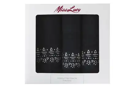 Ręczniki Miss Lucy 3 elementy India Black Florina 8R5053
