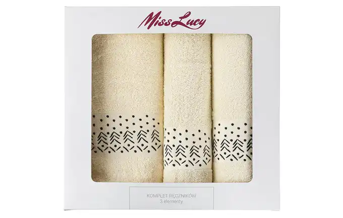 Ręczniki Miss Lucy India Cream 3 elementy Florina 8R5054