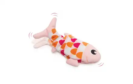 Groovy fish, zabawka, dla kota, różowa, 25 cm, z kocimiętką, ładowana
