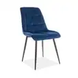 Krzesło Chic velvet Bluvel 86/czarny stelaż