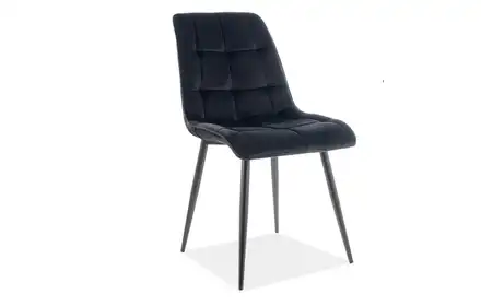 Krzesło Chic Matt Velvet 99 czarny/czarny