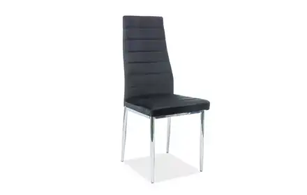 Krzesło H261 chrom velvet/czarny Bluvel 19