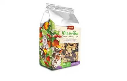 Pokarm Vita Herbal dla gryzoni i królika, owoce z sadu i lasu,  150g, 4szt/di